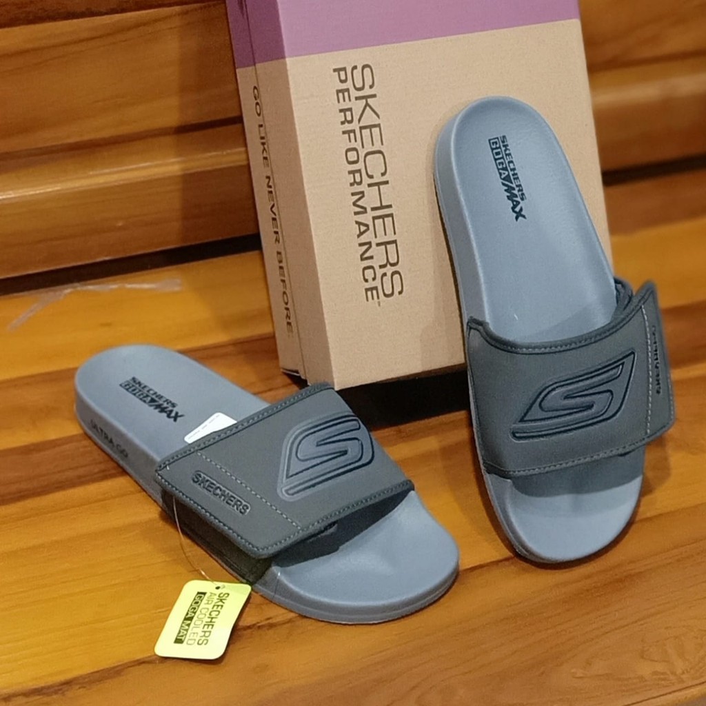 Sandal pria &amp; wanita Skecher Fashion import casual Distro slip on Selop terbaru termurah Santai COD