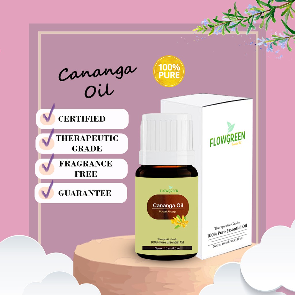 Flowgreen Cananga Essential Oil Pure Minyak Essensial Atsiri Aroma Terapi Esensial Diffuser Difuser