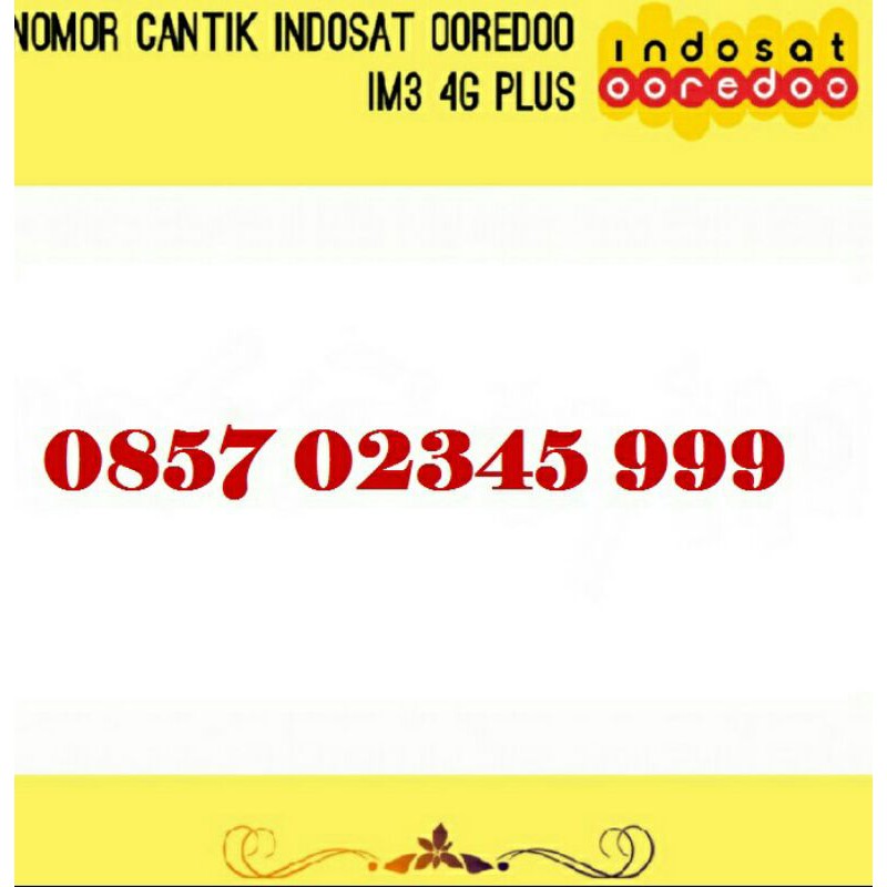 no indosat triple 999