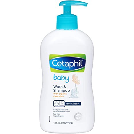 Cetaphil Baby Wash &amp; Shampoo with Organic Calendula (Tersedia varian ukuran)