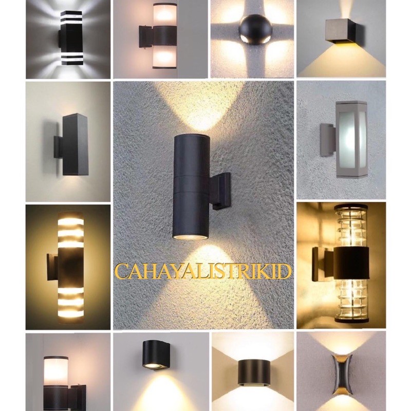 LAMPU DINDING KOTAK OUTDOOR 2 LAMPU 2 ARAH / LAMPU TEMPEL / LAMPU MINIMALIS