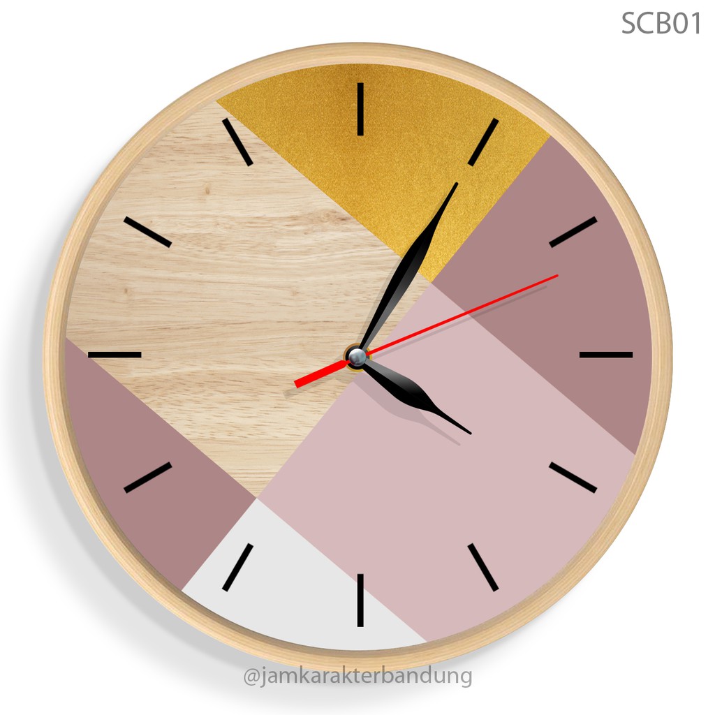 JAM DINDING KAYU MINIMALIS MODERN UNIK SCANDINAVIAN SCB-5