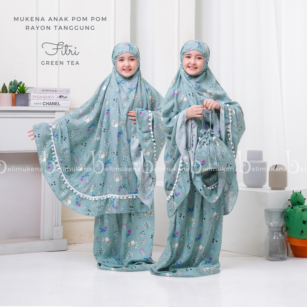 Mukena Anak Pom Pom Rayon Tanggung Fitri