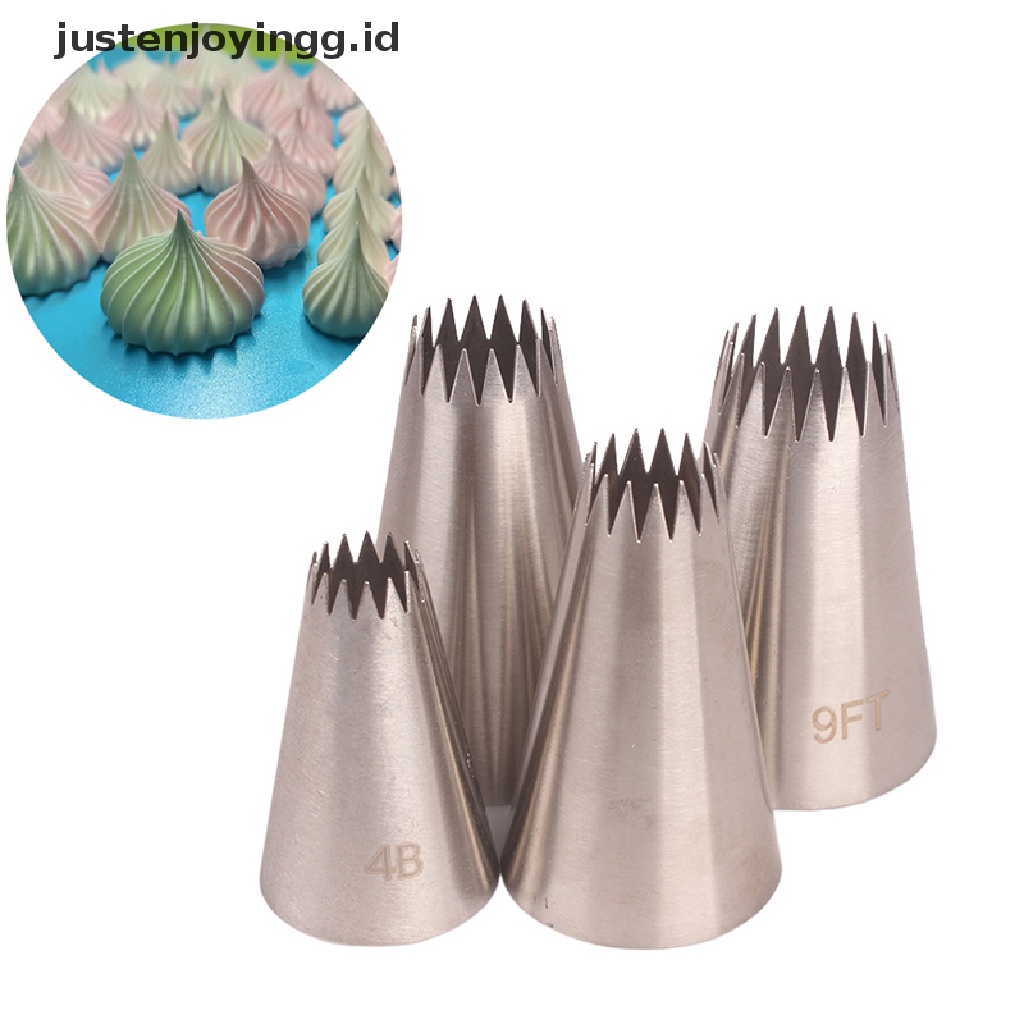 4 Pcs Nozzle Icing Piping Ukuran Besar Untuk Dekorasi Kue