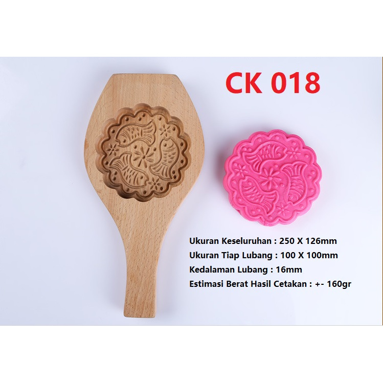 Cetakan Kayu Mooncake Kue Bulan Angku Thok Angkong Pia Tio Ciu CK18