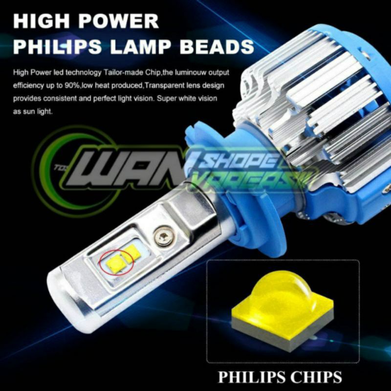 Lampu LED Headlight Aeslux Turbo T8 6000K