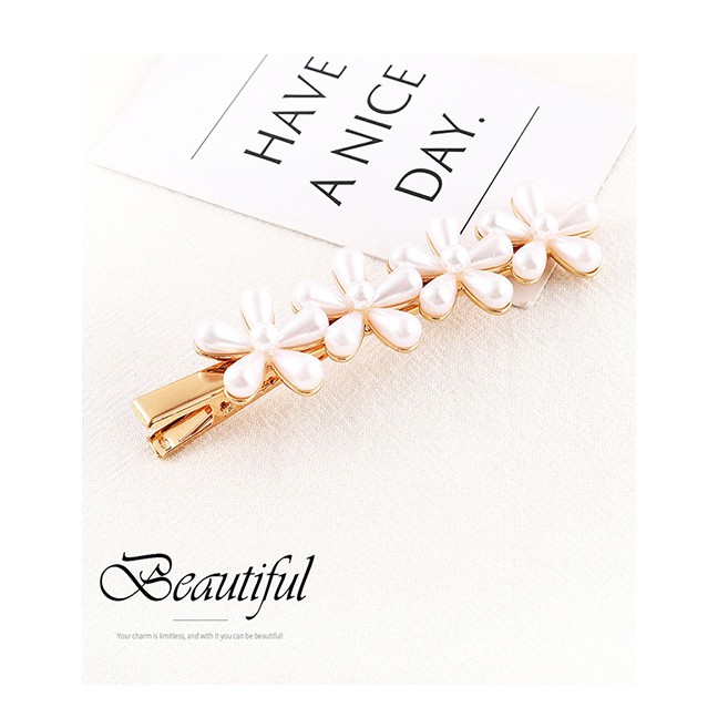LRC Jepit Rambut Fashion Gold Pearl Hairpin Y6148X