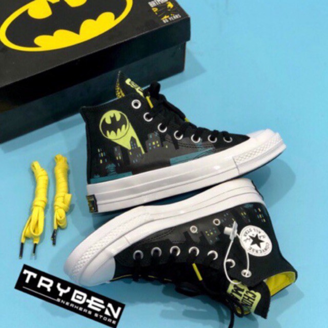 Sepatu Converse 70s High Batman " 80 Years " X Chinatown Market Black Egret Hi Original Premium BNIB