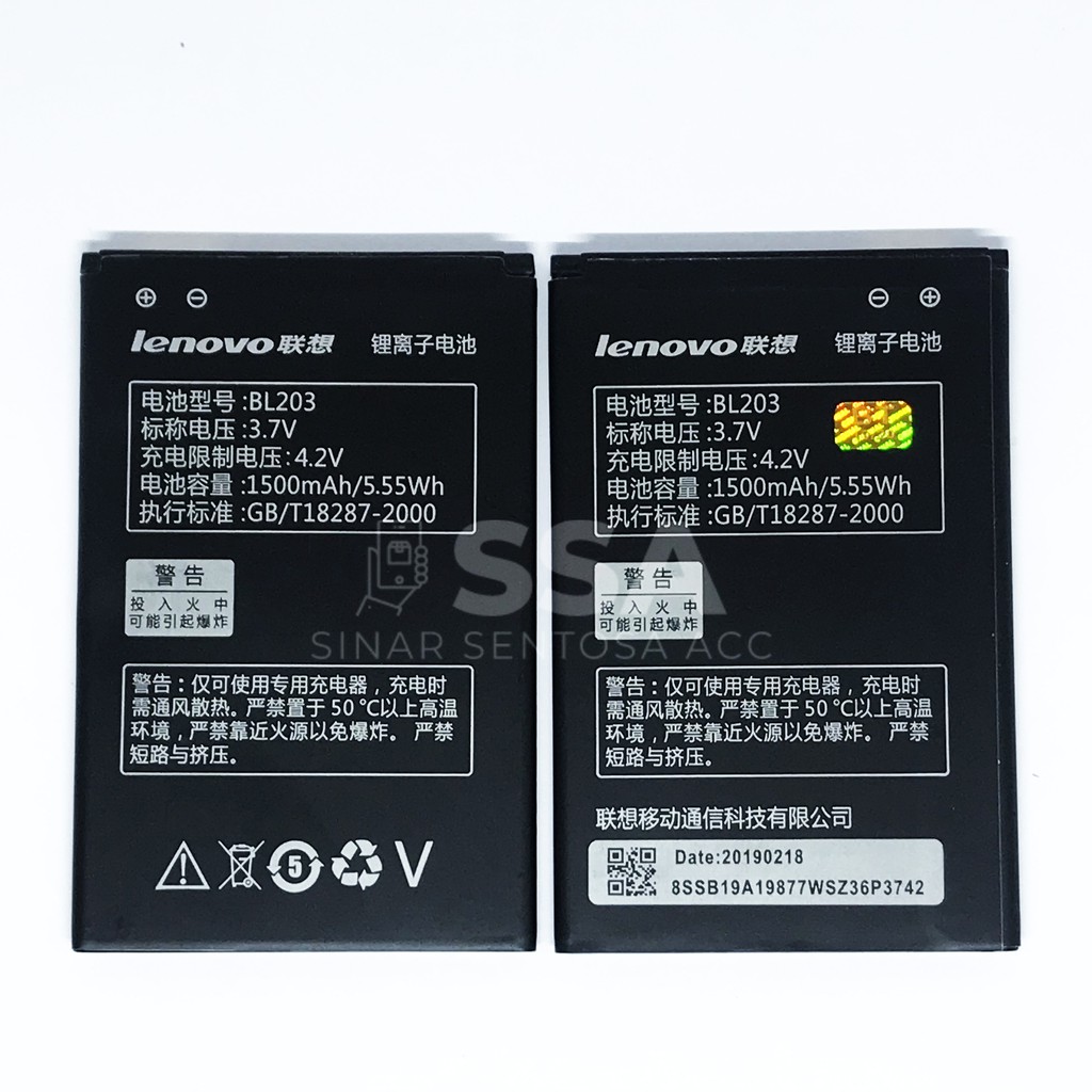 Baterai Original Lenovo BL203 A369 A369i A278 A278T A66 A365E A308T A365E BL 203 Batre Batrai OEM