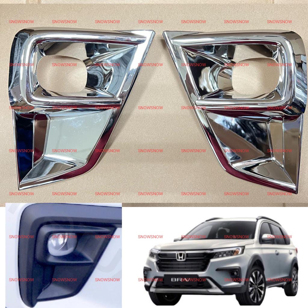 Foglamp Cover Fog Lamp Honda BRV 2022 2023 2024 UP Sporty Hitam Chrome