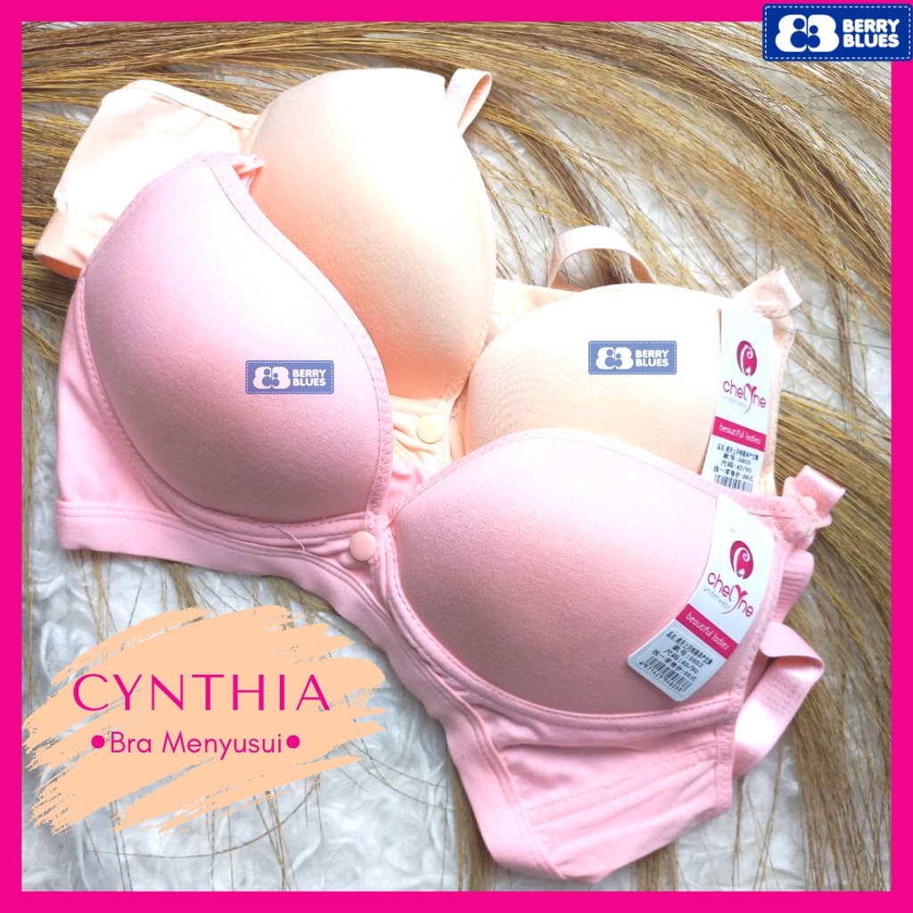 CYNTHIA BRA MENYUSUI ASTETIK KEKINIAN NYAMAN BH Tanpa Kawat Busa Tipis Bukaan Aktif