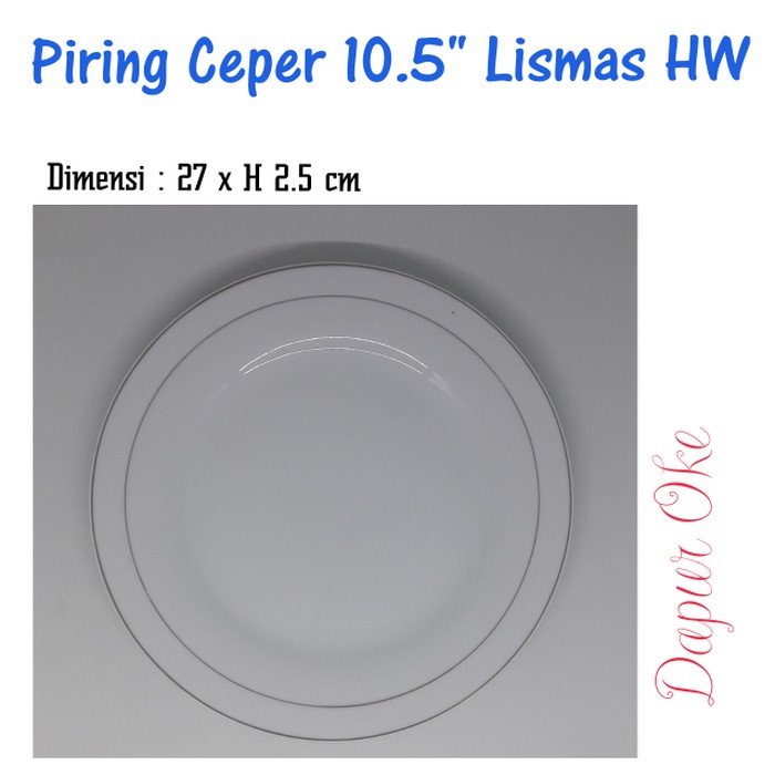 Piring Ceper 10.5" Lismas HW (6 pcs)/ Piring Kue / Piring keramik