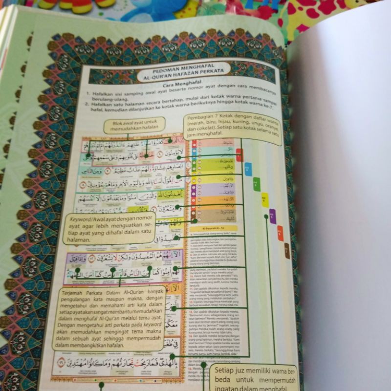 al quran hafazan perkata rainbow A4 (21×30cm)