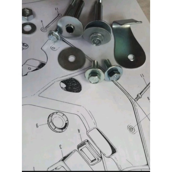 Baut sayap set honda c50 c70 pispot