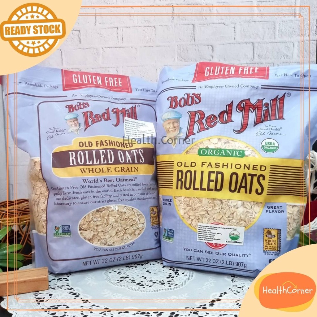 Bob's Red Mill Gluten Free Old Fashioned Rolled Oats 907gr / Bobs Red Mill / Organic Old Fashioned Rolled Oats