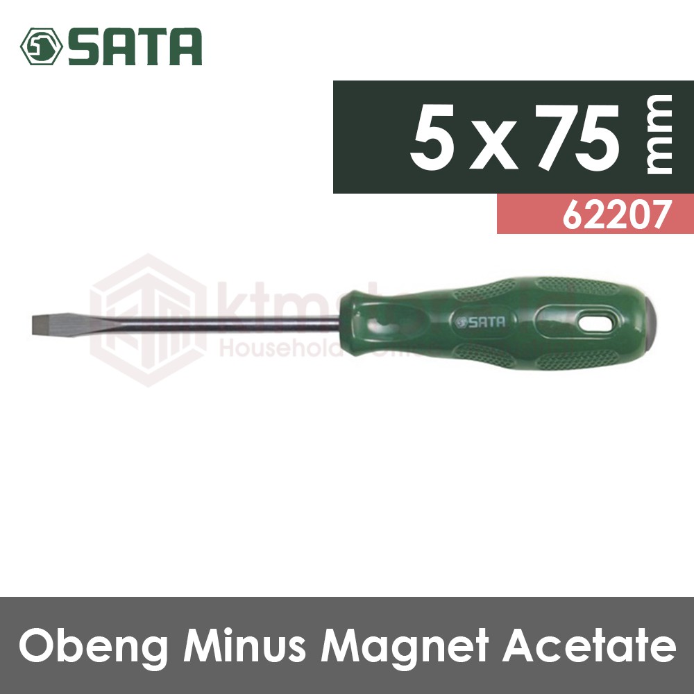 Obeng Minus 5 x 75 mm Acetate 62207 SATA TOOLS