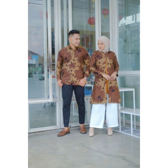 ATASAN BATIK COUPLE MODERN KANCING DEPAN INARA SOFTCOLOR || ATASAN KERJA || M-L-XL-XXL-3L-4L
