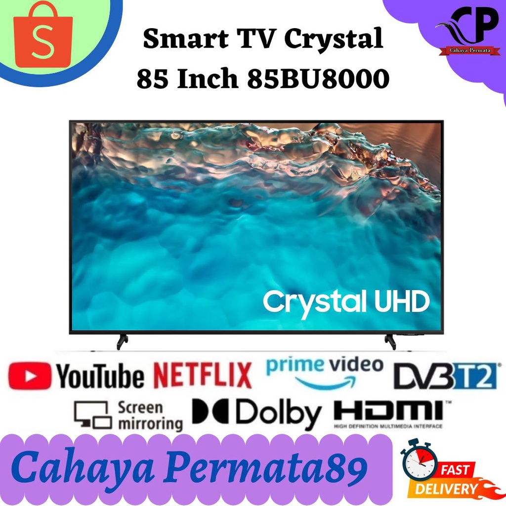 SAMSUNG 85BU8000 Smart TV 85 Inch Crystal UHD 4K BU8000 UA85BU8000KXXD