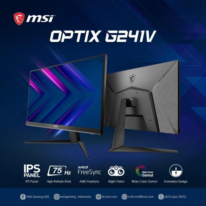 MSI Optix G241V Monitor Gaming 24 Inch - FHD IPS 75Hz Full HD