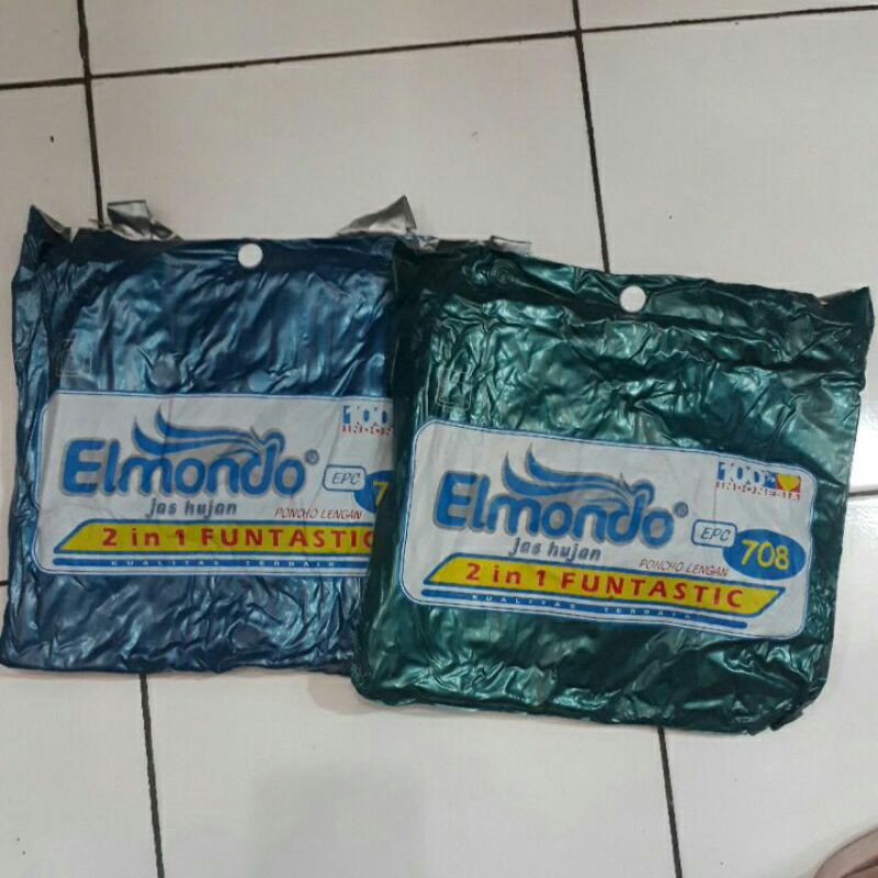 Jas Hujan Ponco Lengan Kepala 2 Elmondo 2in1 Funtastic