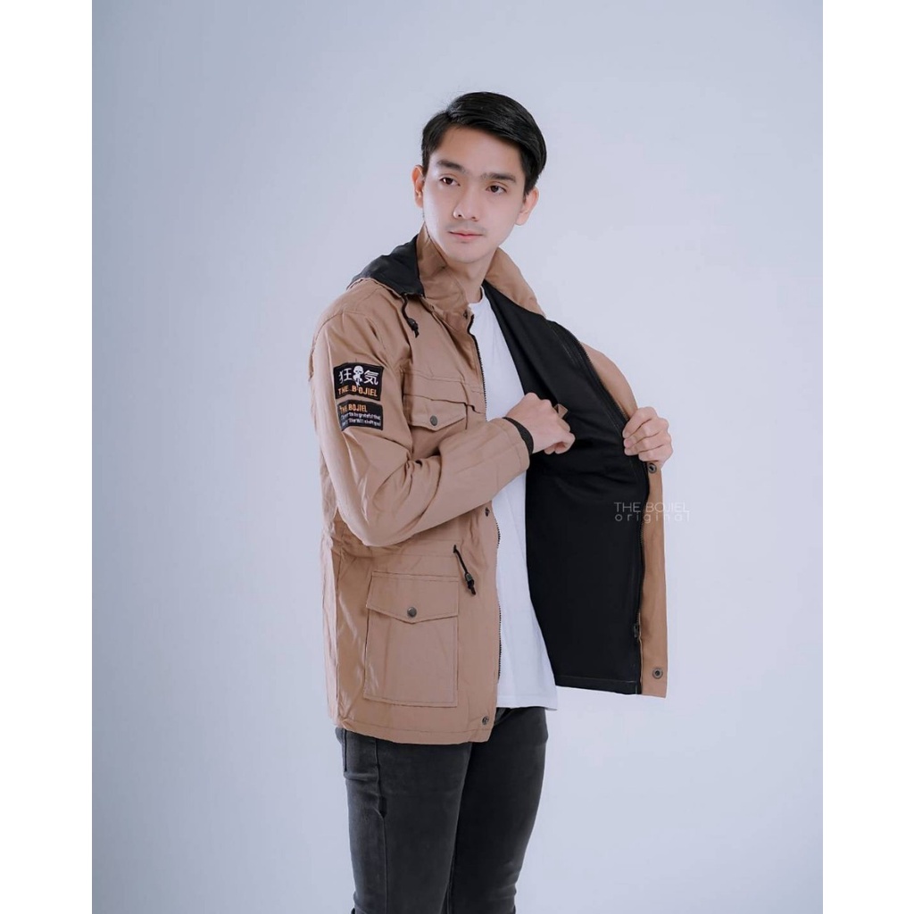 Jaket Pria bahan canvas-kanvas premium -jaket parka pria original asli tebal