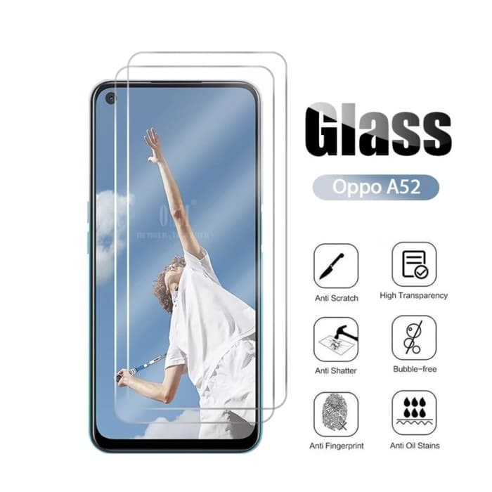 TEMPERED GLASS OPPO A52 - ANTI GORES KACA FULL BENING