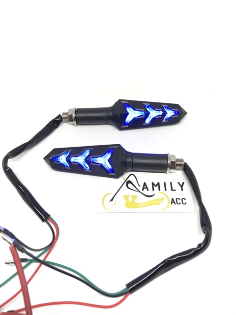 Lampu Sen Sein LED Running Model Panah Motor Universal