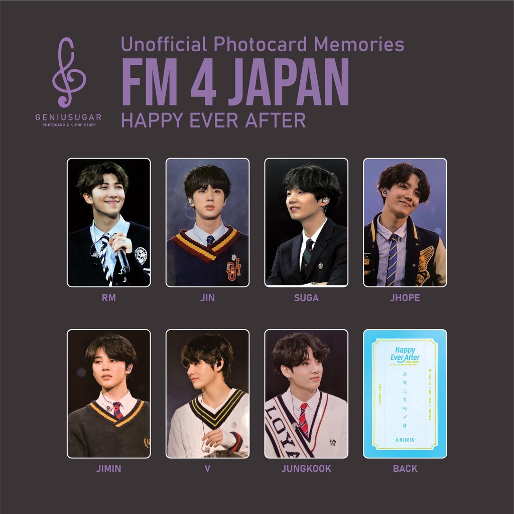 [REPLIKA BTS] PHOTOCARD FM 4 JAPAN HAPPY EVER AFTER