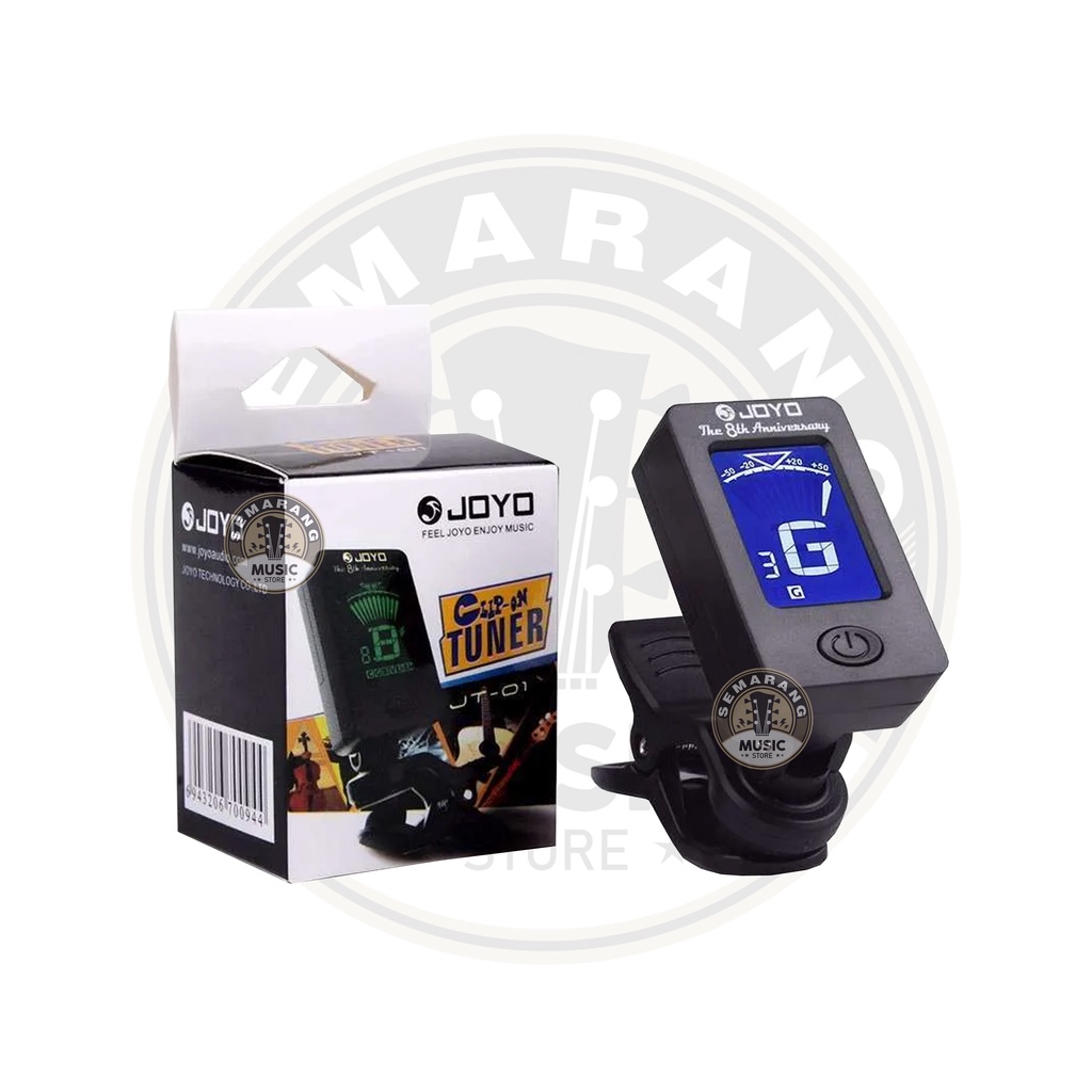 TERSEDIA!!!! JOYO Tuner Gitar Bass Biola Ukulele Kentrung Tuner Clip On Tuner Jepit