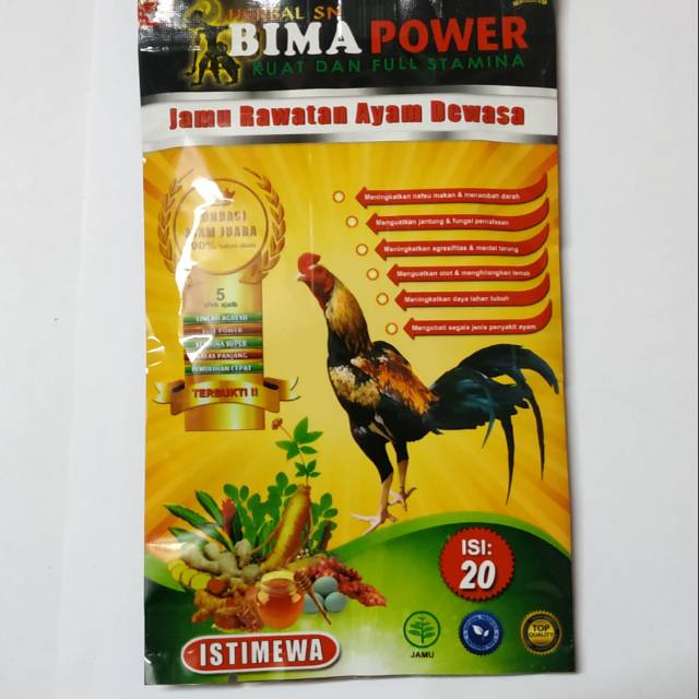 

Bima Power Jamu Ayam Dewasa JAMU AYAM BANGKOK