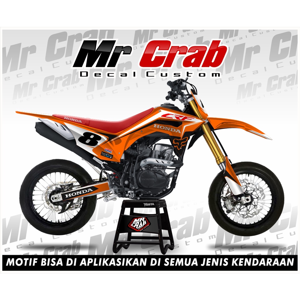 decal stiker crf 150 l full body  ORANGE - Supermoto