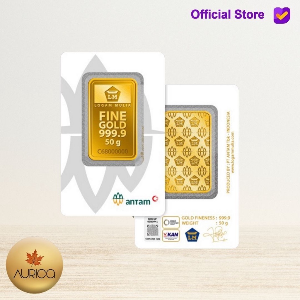 Logam Mulia Antam Press ( LM ) 50GR 50 GRAM