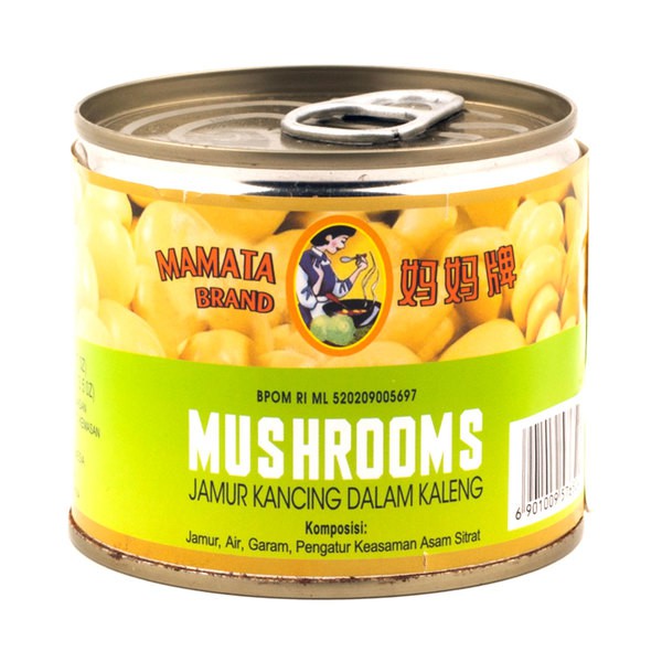 

MAMATA Mushroom Whole 198gr - Jamur Kancing Utuh Air Garam Kalengan