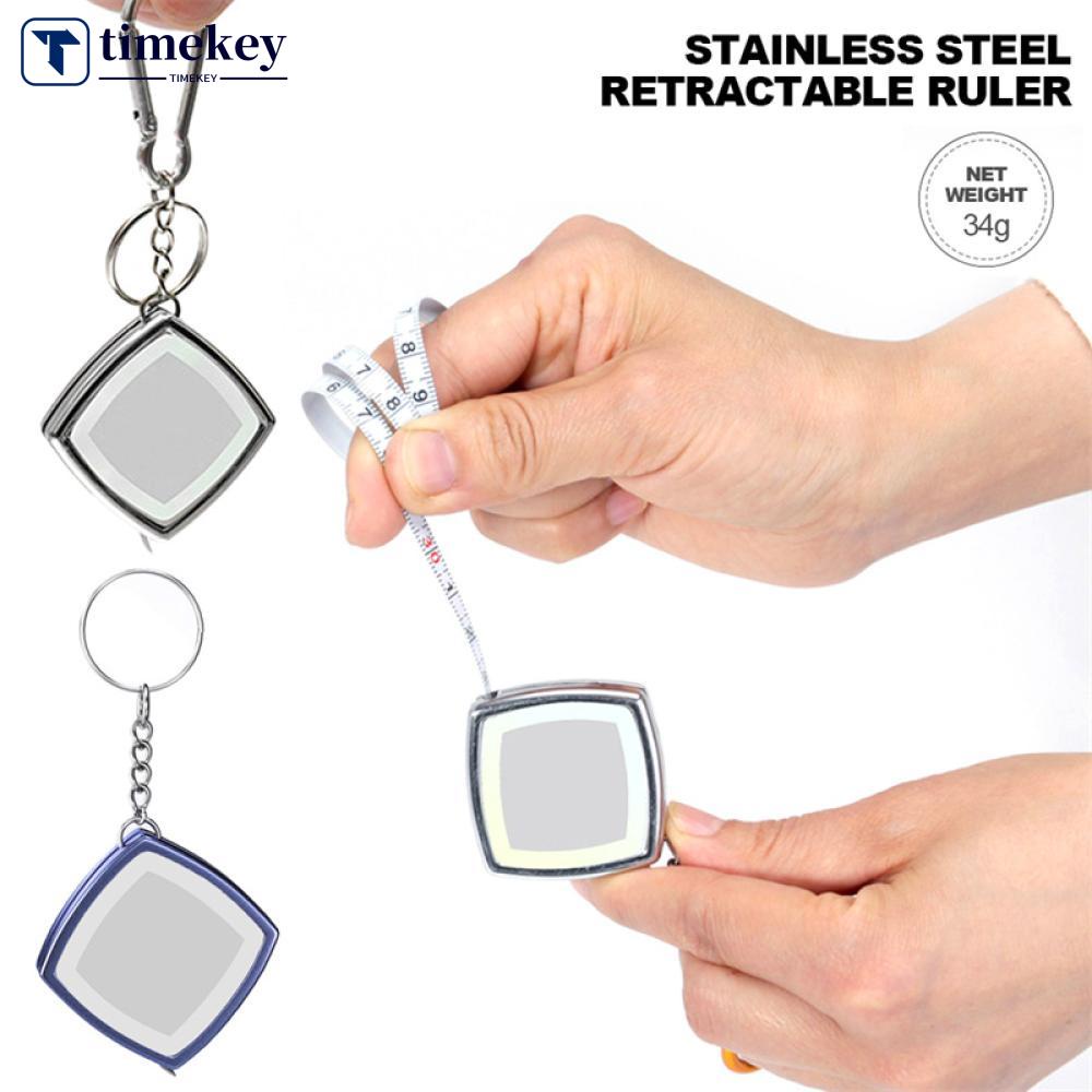 Timekey 1pc Gantungan Kunci Meteran Mini Retractable C1X2