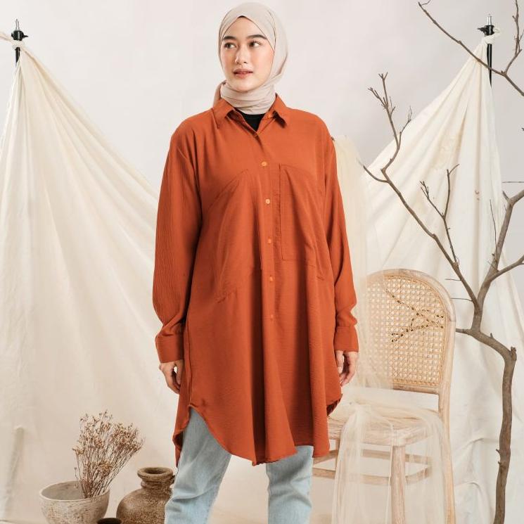 Recomended.. kemeja wanita Luna Oversize tunic