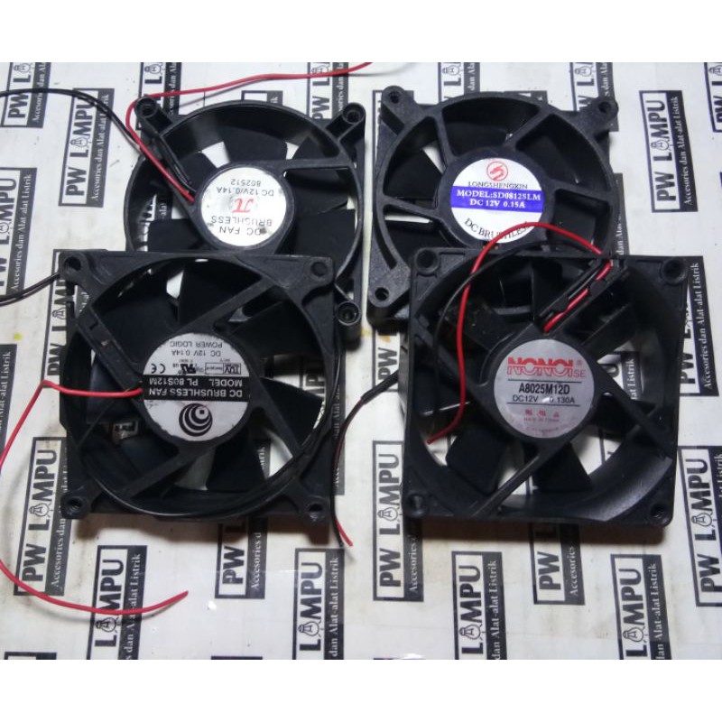 Kipas fan   dc 8x8cm 12dan24volt aquascape