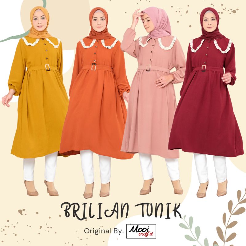 Brilian Tunik Wanita Terbaru Jumbo Ld 120 Kekinian Bahan Crinkle Crincle Premium Airflow Murah