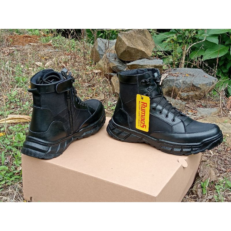 RUM88 Sepatu semi boots 6inch MILITER tactical RUMAOS kulit asli