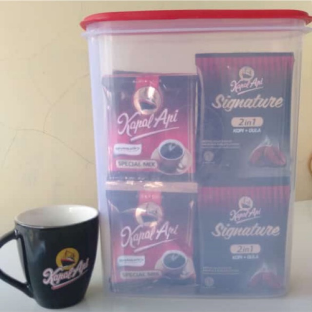 Paket kopi kapal api free toples & mug