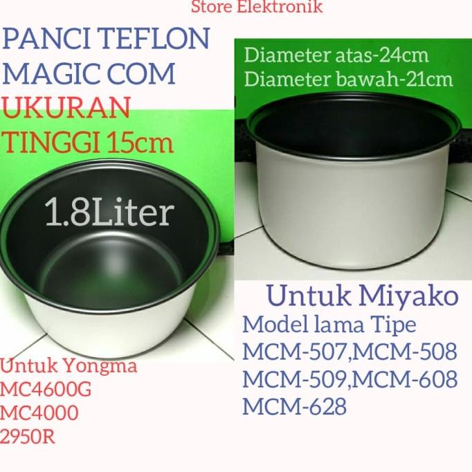 =====] panci magic com uk 1.8liter 15cm untuk model lama miyako/yongma