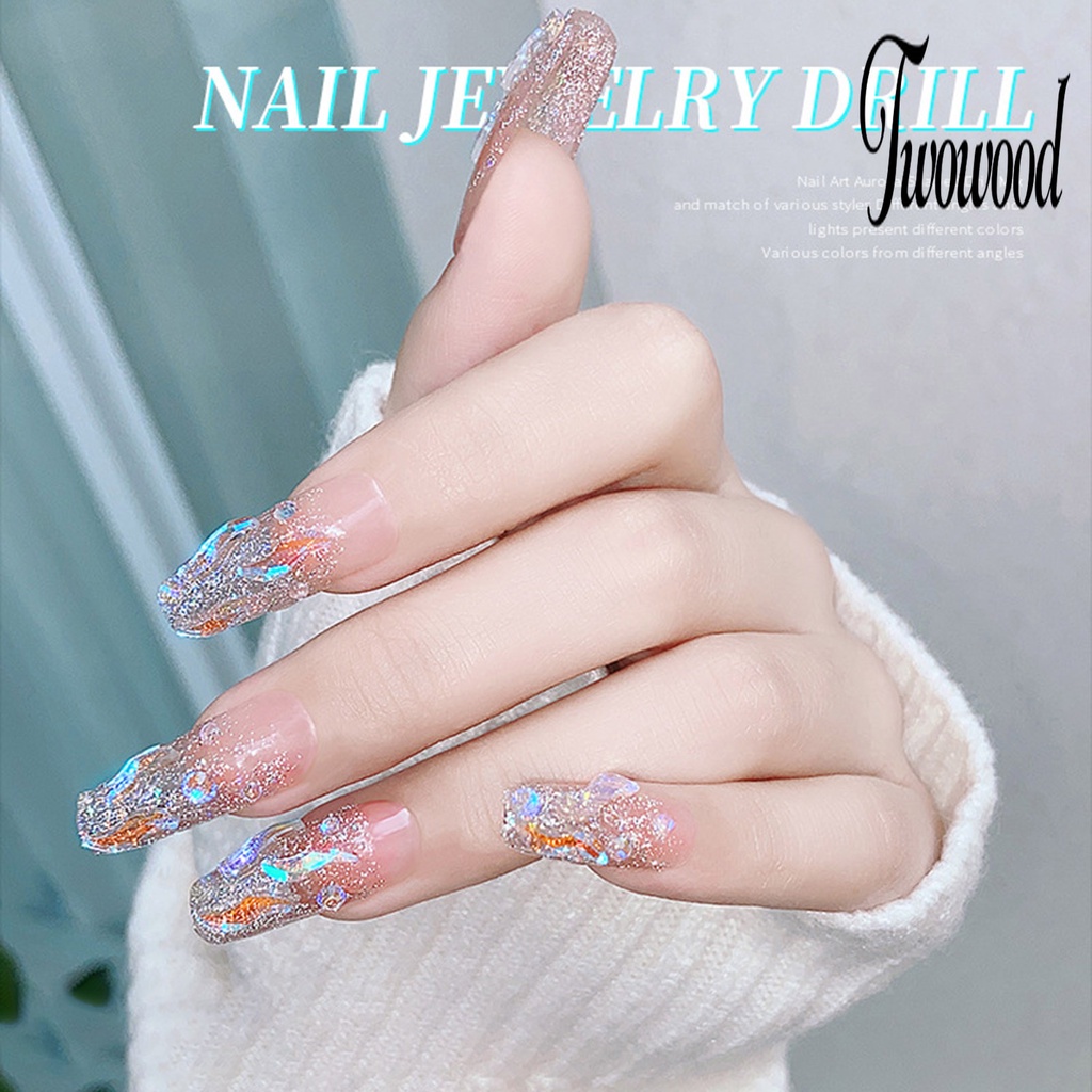 Dekorasi Kuku Bentuk Irregular Bahan Resin Anti Air Untuk Nail Art