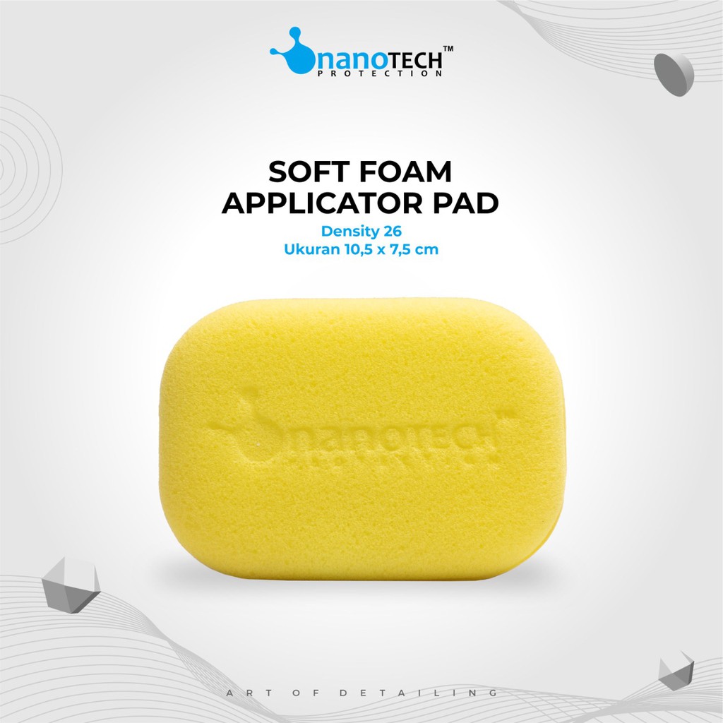 Sponge Applicator Wax - nanoTECH PROTECTION - SOFT FOAM APPLICATOR PAD - Sponge Aplikator Pad - Busa Aplikasi Wax - Applicator Wax - Busa Poles - Busa Kompon Polish - Compound Polish Pad - Sponge Poles