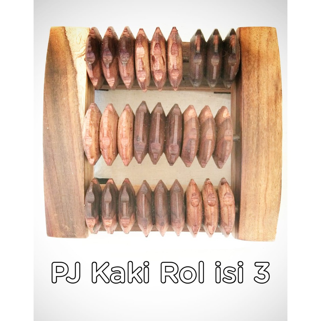 Alat Pijat Terapi Refleksi Kaki isi rol 3, Alat Pijat refleksi Tradisional dari Kayu