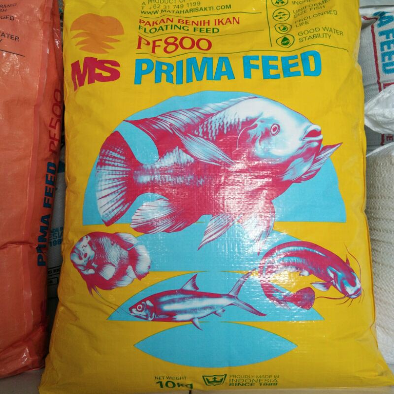 Pakan / Makanan / Pelet ikan ( lele / gurame / nila ) MS Prima Feed / Pf 800 repack 500gr