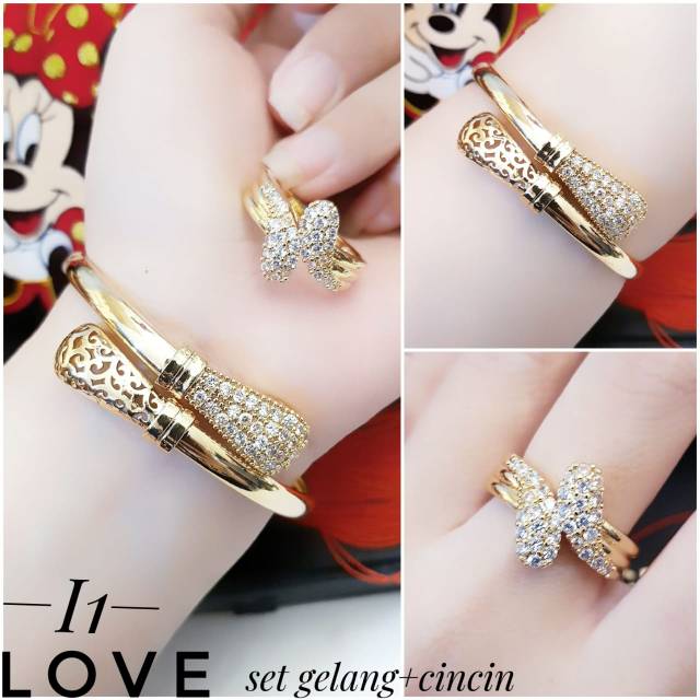 Xuping set perhiasan lapis emas 24k 0513i