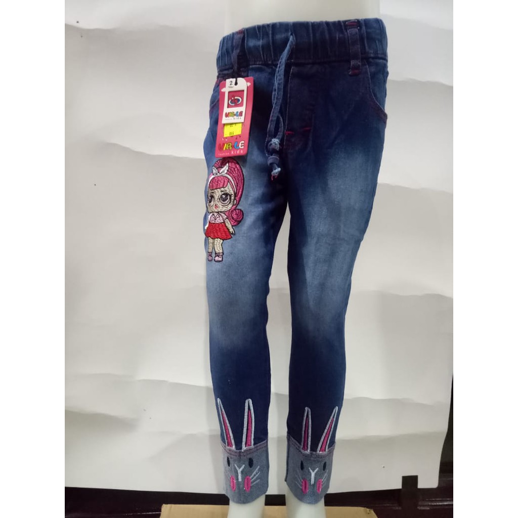  Celana  Jeans Panjang Stik  Balik  Anak Perempuan Shopee 