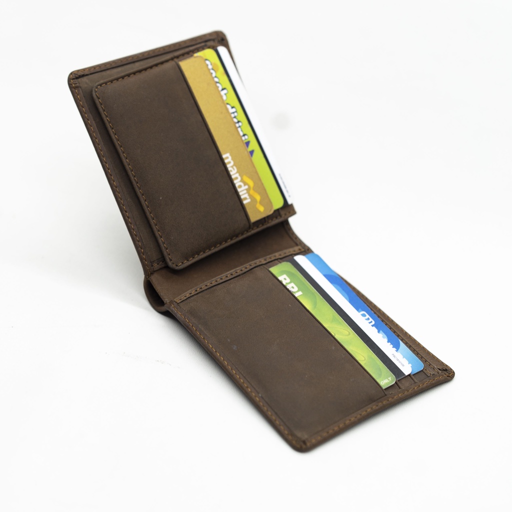 Jayuwan BCH Dompet Kulit Asli Terbaru Desain Klasik Vintage Crazy Horse Leathers