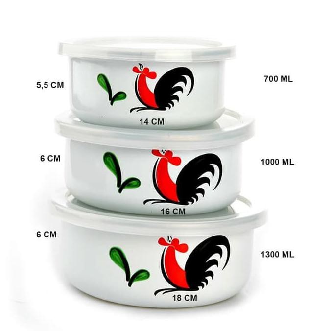 termurah RANTANG SUSUN 3 ayam jago/MIXING BOWL berkualitas