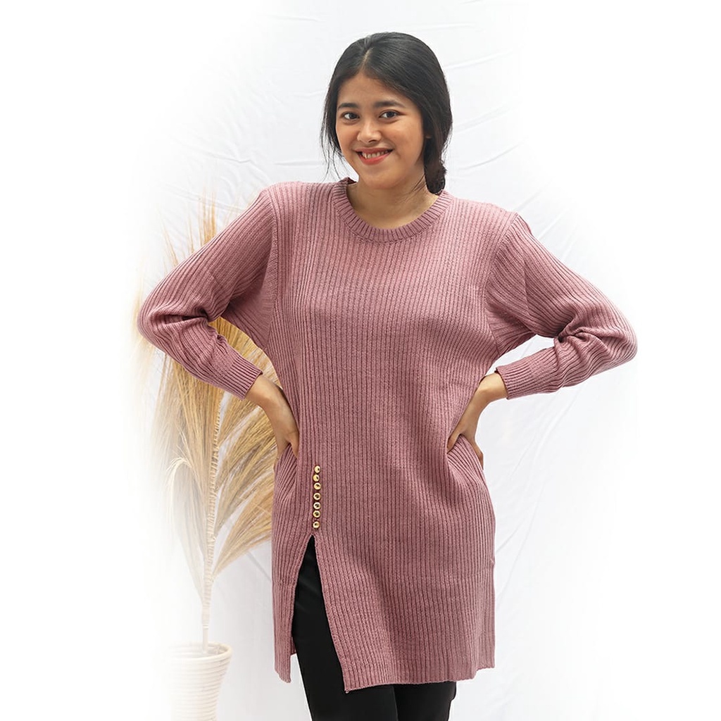 VK__ store Baju Rajut Wanita TUNIK RAJUT / TUNIK SLIT RAJUT / KARENINA TUNIK RAJUT KARENINA TUNIK RA