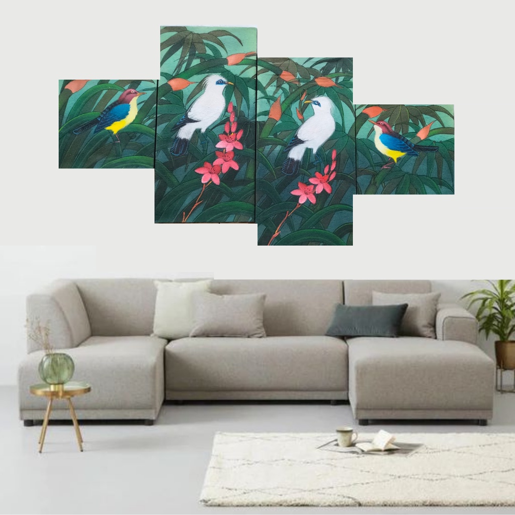 LUKISAN HIASAN DINDING BURUNG JALAK BALI